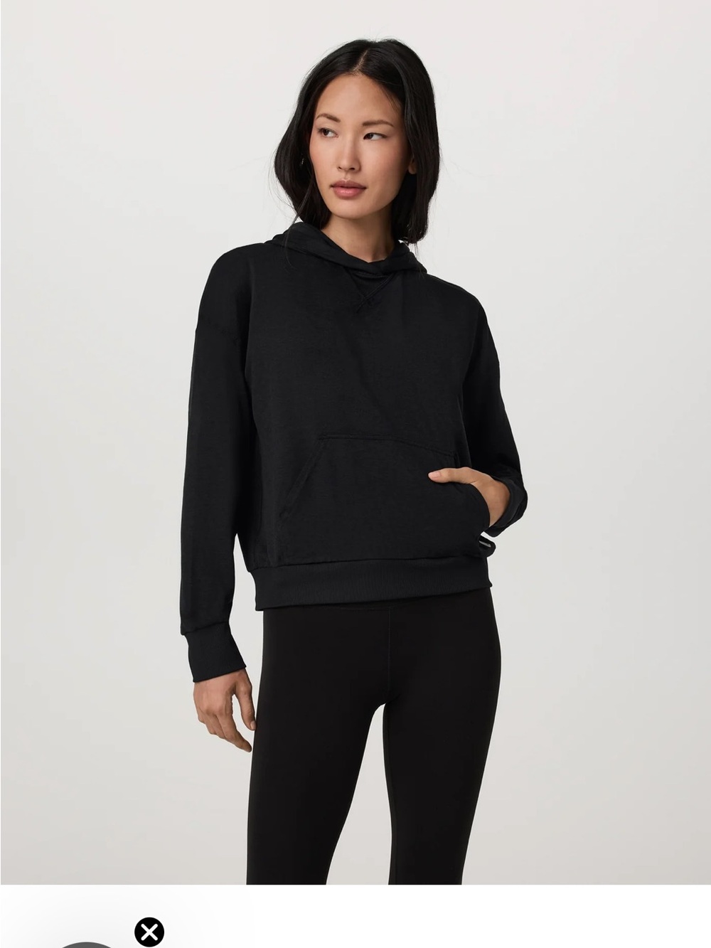 Vuori Halo Modern Pullover Hoodie Sweatshirt Black Heather NWT Size Small